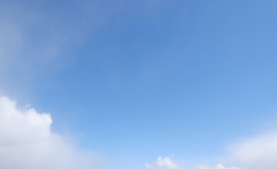 blue sky is covered by white clouds