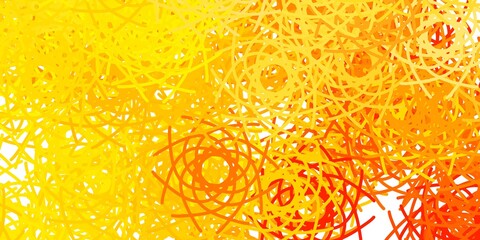 Light Orange vector texture with memphis shapes.