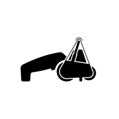 Electric sharpener for kitchen pocket hunting knife, ax, lawnmower, scissor, serrated edge, gut hook vector illustration pictogram on white background