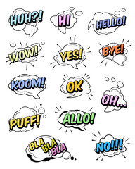 Naklejka premium Set of funny exclamations