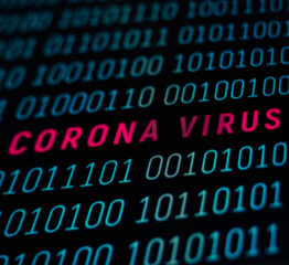 Simple HTML code. Text of corona virus. Another perspective.