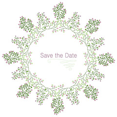 The wreath of berries and foliage.