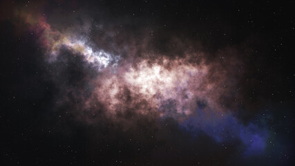Fototapeta na wymiar Abstract generated starry sky. Luminous stellar nebula