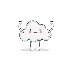 Cute Cloud Cartoon Character