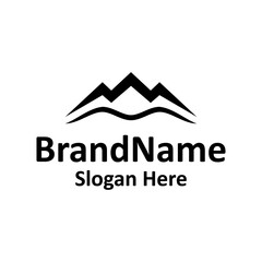 Modern vector graphic of mountain logo, Perfect for travel, sunrise, climbing, etc.