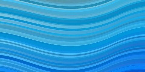 Light BLUE vector background with curves.