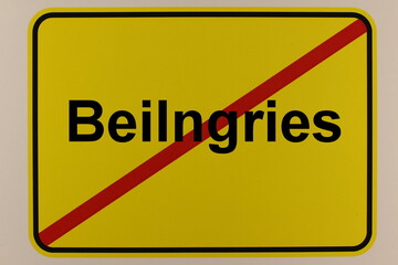 Grafische Darstellung des Ortsausgangsschildes der Stadt Beilngries