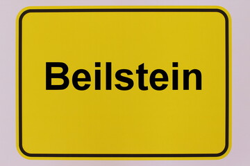 Grafische Darstellung des Ortseingangsschildes der Stadt Beilstein