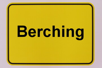 Grafische Darstellung des Ortseingangsschildes der Stadt Berching