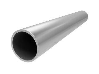 3D Rendering Metal Pipe isolated on white