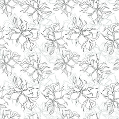 Delicate seamless pattern with graceful twigs. floral print. Packaging. Wallpaper.  seamless background.