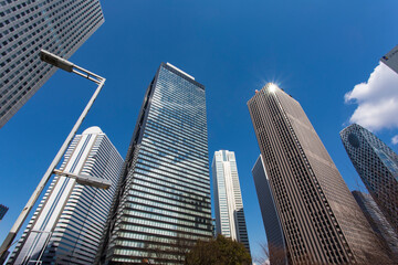 Fototapeta premium 新宿のオフィスビル群