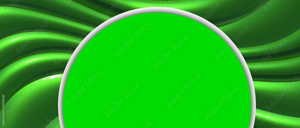Poster abstract curves wave and backgrounds geometric. technology concept green style digital banner art.co