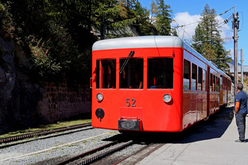 Fototapeta na wymiar Train à crémaillère du Montenvers - Chamonix