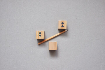 Not equality between a man and a woman. The advantage of men in life and work