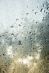 water drops on glass window