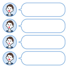 アイコンと吹き出し_ジャケットの男性1