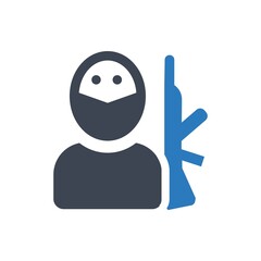 Terrorism terrorist icon