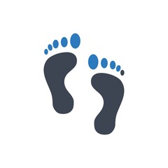 Naklejka na ściany i meble Foot footprint icon
