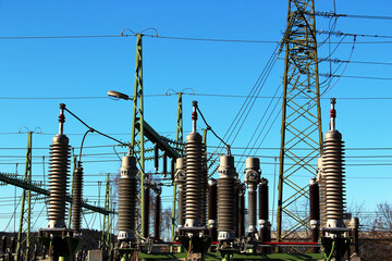 Electric station, power station, high voltage station.