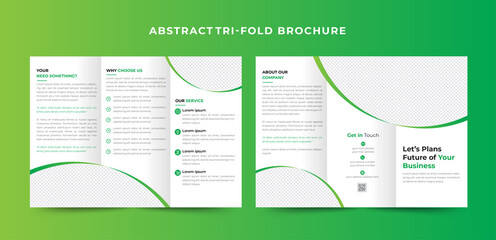 Vector triple folding brochure for business and advertising, Abstract vector background for brochure or leaflet