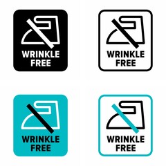 "Wrinkle free" fold resistant paper, fabric and other materials information sign