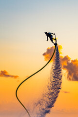 Flyboard Extreme, Man Flyboarding at Sunset, Key West South Florida