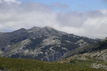 Fototapeta na wymiar Mountainous landscape in Cantabria, Spain
