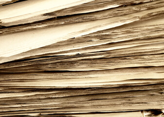 Close up of a newspaper pages, paper, stack of newspapers.