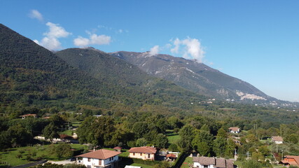 Fototapeta na wymiar View from the Drone: mountain landscape
