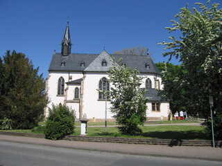 Fototapeta na wymiar Kirche St. Nikolaus in Wanfried, Fachwerkstadt in Hessen