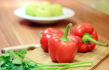 Healthy cooking in a modern kitchen.