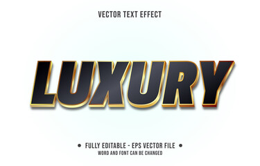 Editable text effect - luxury black and gold color modern gradient style