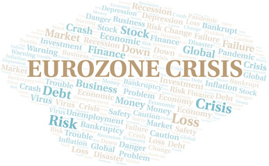 Eurozone Crisis word cloud create with text only.
