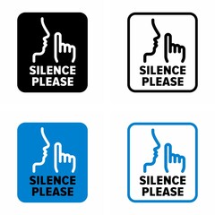 Keep "silence please" restrictive information sign