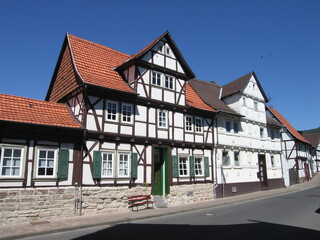 Vor dem Gatter in Wanfried in Hessen