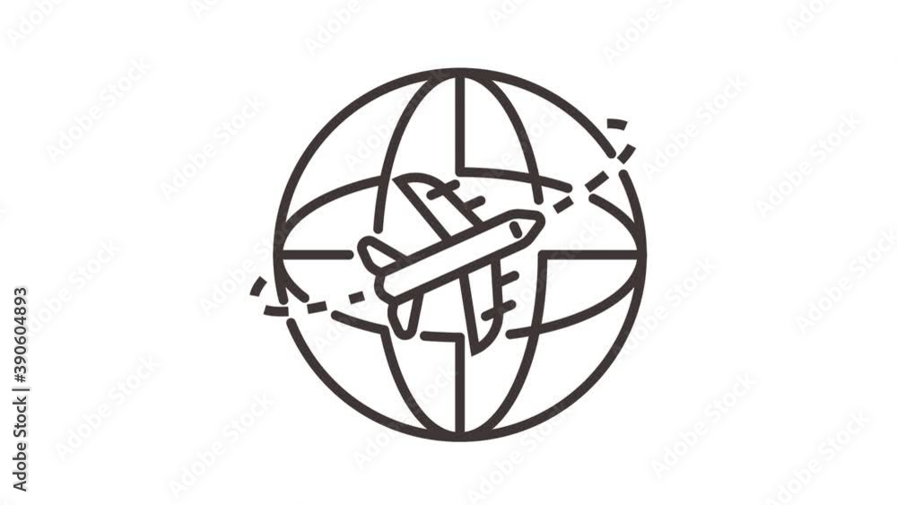 Poster parcel dellivery icon animation. motion set of best icons and then each objects is shown separately