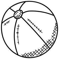 
A spherical ball with orbital design depicting the basketball image.
