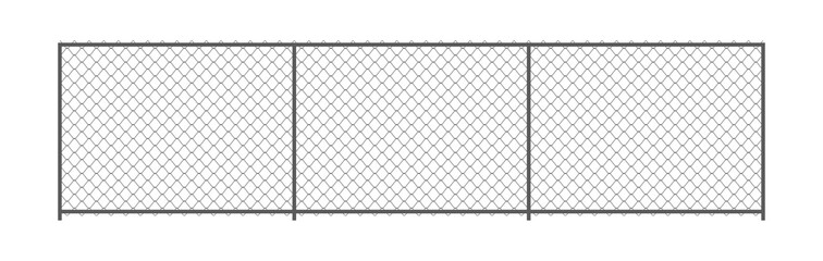 Chain link fence. Metal Wire Fence. Wire grid construction