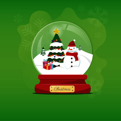 Christmas ball - decoration on an green background
