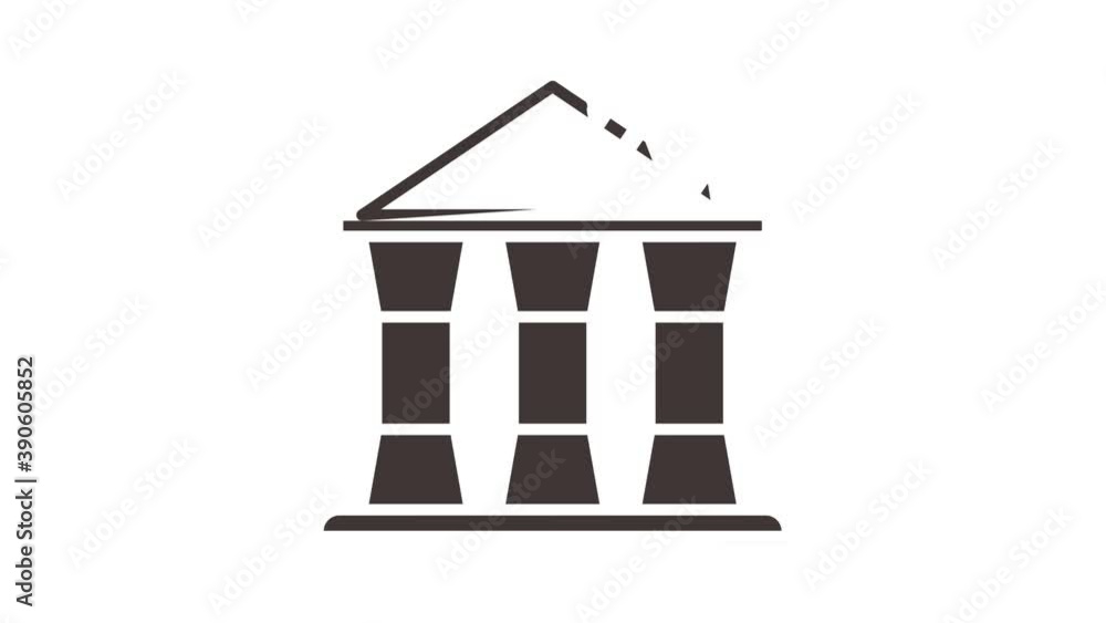 Poster accounting day icon animation. motion set of best icons and then each objects is shown separately