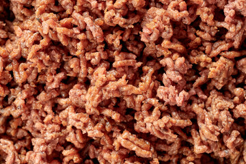Background texture of raw vegan mince meat