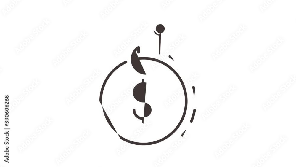 Poster phishing icon animation. motion set of best icons and then each objects is shown separately