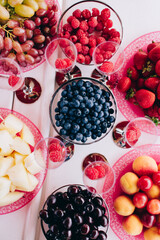 A lot of fruits. close up.