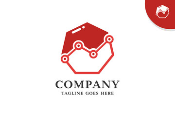 Heptagon finance logo template - a simple design for your finance company