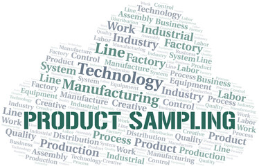 Product Sampling word cloud create with text only.
