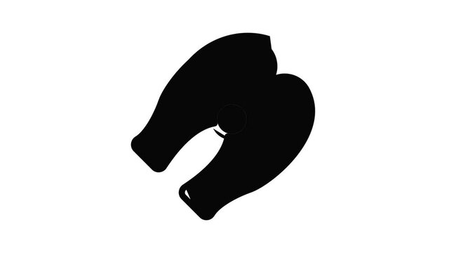 Seafood icon animation. Motion set of best icons and then each objects is shown separately