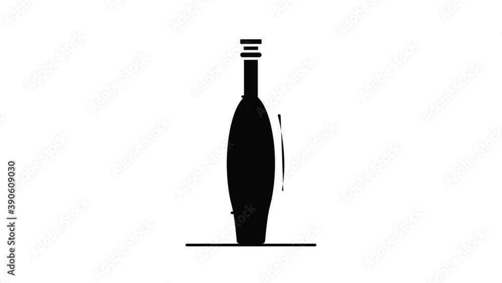 Poster vinegar icon animation. motion set of best icons and then each objects is shown separately