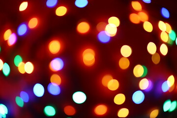 defocused color lights abstract christmas background bokeh