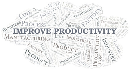 Improve Productivity word cloud create with text only.